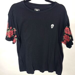 WXYZ Men's Size Xtra Large XL Button Down Skull Shirt‎ Top Graphic Tee Grunge